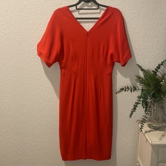 Lewitt V-Neck Red Tomato Dress - Size 6 - Picture 6 of 10